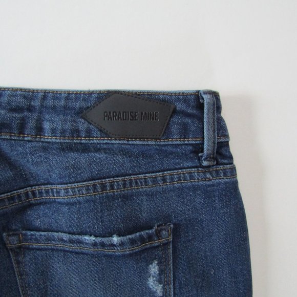 Paradise Mine Slim Boyfriend Distressed Jean, Dark - Picture 8 of 12